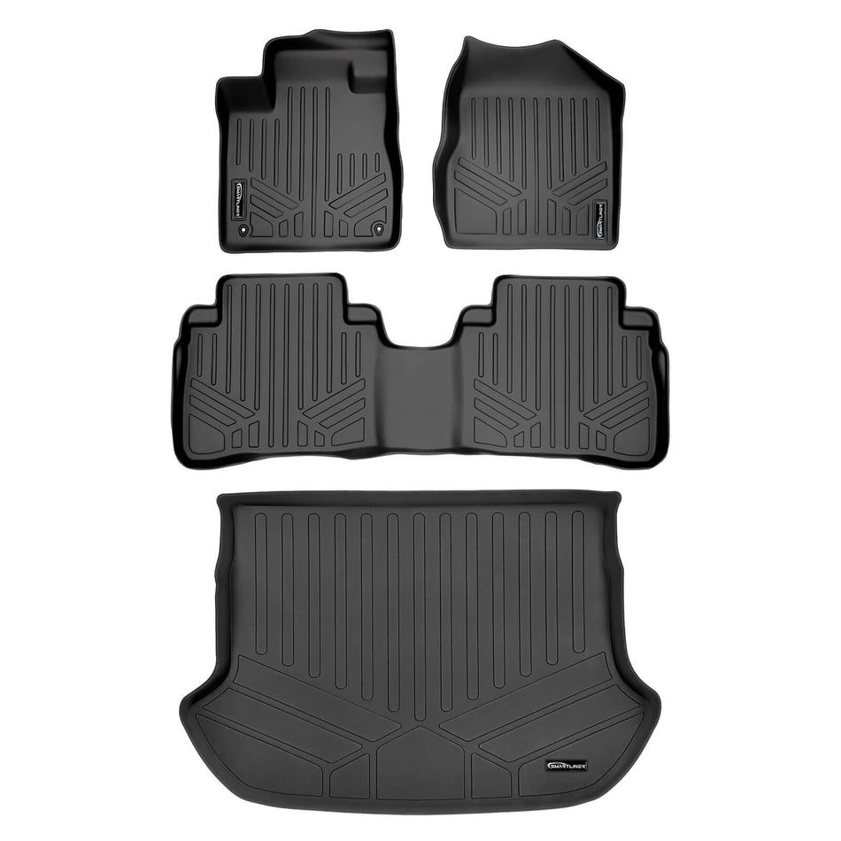 Smart Liner USA Motor Vehicle Interior Fittings Black / 2 Row Floor Mat Liner Set & Cargo Liner Behind the 2nd Row SMARTLINER Custom Fit Floor Liners For 2009-2014 Nissan Murano