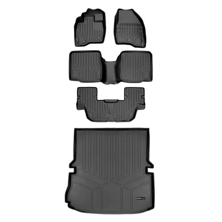 Smart Liner USA Motor Vehicle Interior Fittings Black / 3 Row Floor Mat Liner Set & Cargo Liner Behind the 2nd Row SMARTLINER Custom Fit Floor Liners For 2011-2014 Explorer (without 2nd Row Center Console)