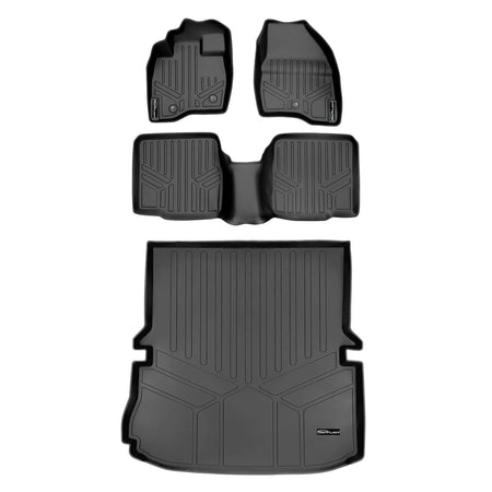 Smart Liner USA Floor Mats in Motor Vehicle Interior Fittings Black / 2 Row Floor Mat Liner Set & Cargo Liner Behind the 2nd Row SMARTLINER Custom Fit Floor Liners For 2011-2014 Explorer (without 2nd Row Center Console)