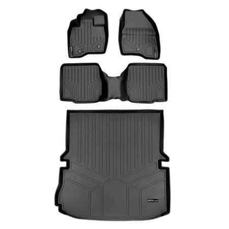 Smart Liner USA Floor Mats in Motor Vehicle Interior Fittings Black / 2 Row Floor Mat Liner Set & Cargo Liner Behind the 2nd Row SMARTLINER Custom Fit Floor Liners For 2011-2014 Ford Explorer (with 2nd Row Center Console)