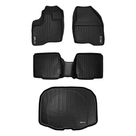 Smart Liner USA Floor Mats in Motor Vehicle Interior Fittings Black / 2 Row Floor Mat Liner Set & Cargo Liner Behind the 3rd Row SMARTLINER Custom Fit Floor Liners For 2011-2014 Ford Explorer (with 2nd Row Center Console)