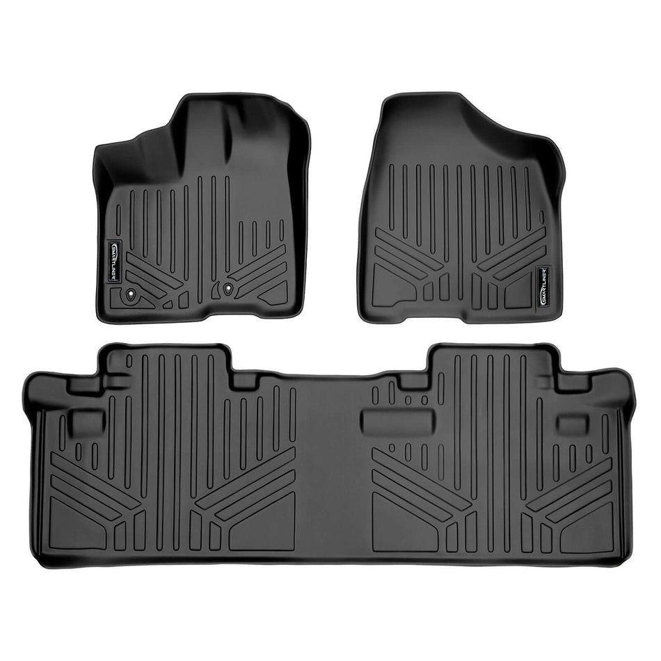 2011-2012 Toyota Sienna Floor Liners|8 Passenger Models (without coverage for 2nd row sliding track)|SMARTLINER