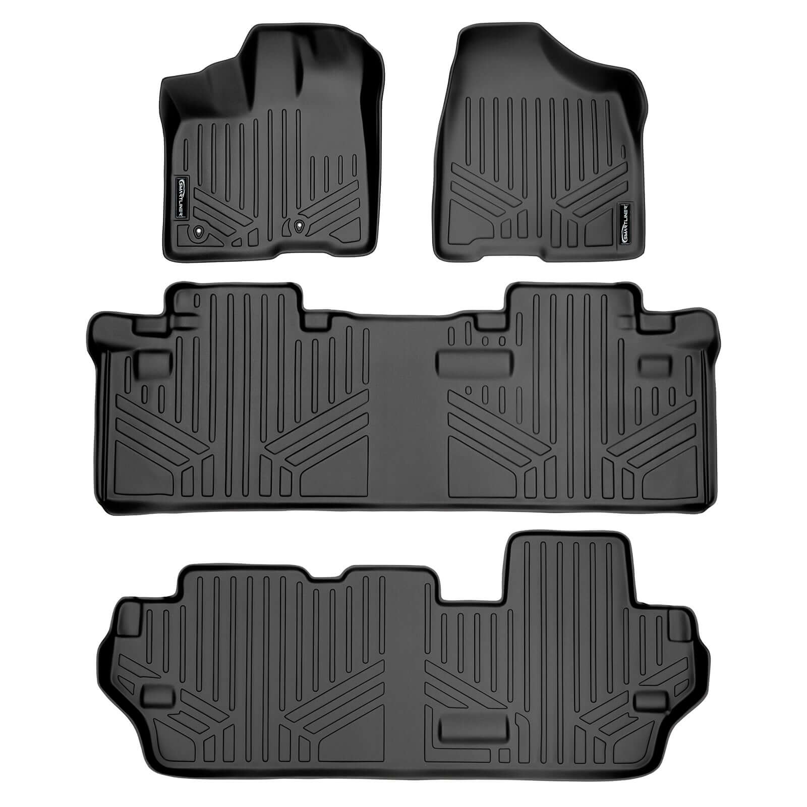 SMARTLINER Custom Fit for 2011-2012 Sienna (8 Passenger Model with Power Folding 3rd Row Seats) - Smartliner USA