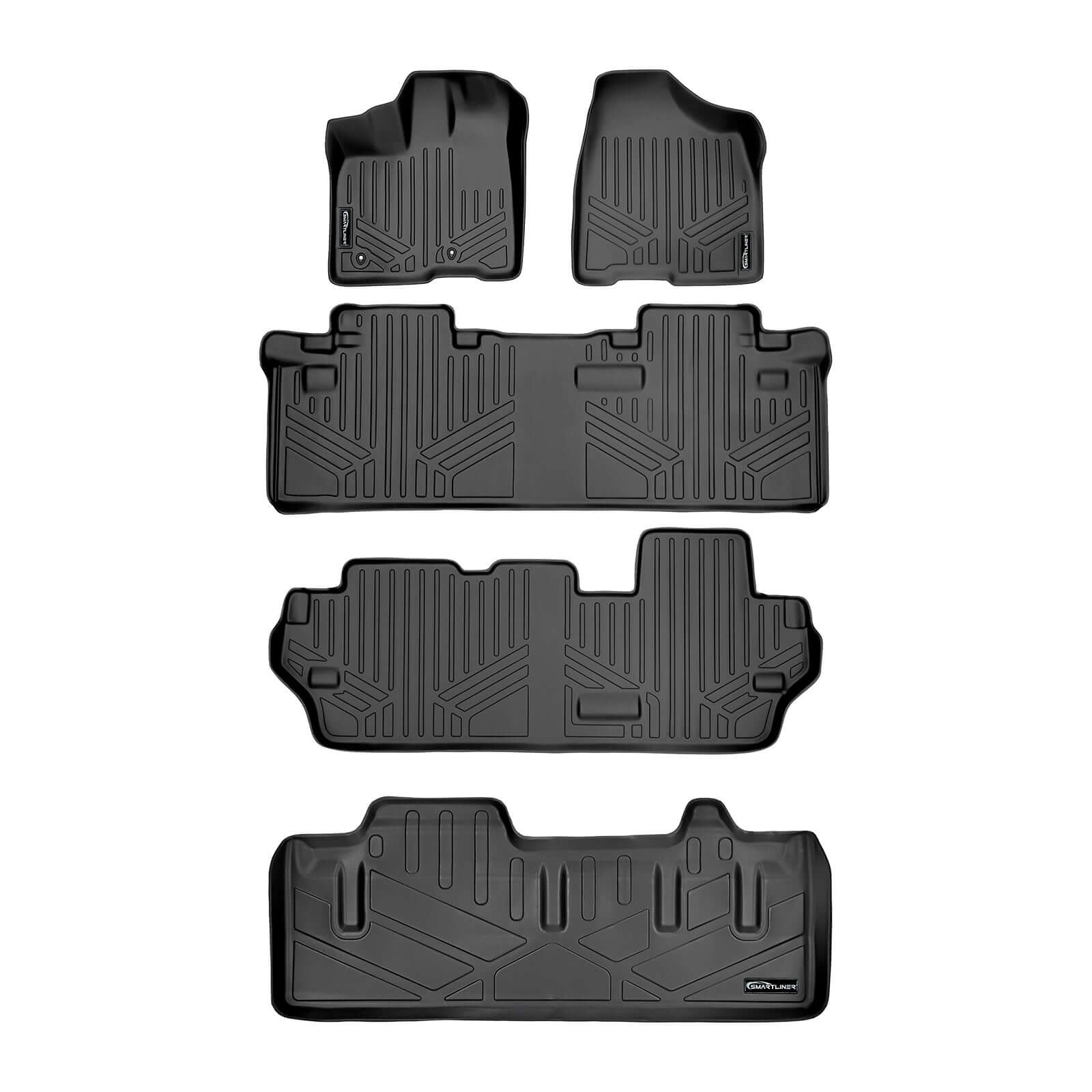 SMARTLINER Custom Fit for 2011-2012 Sienna (8 Passenger Model with Power Folding 3rd Row Seats) - Smartliner USA