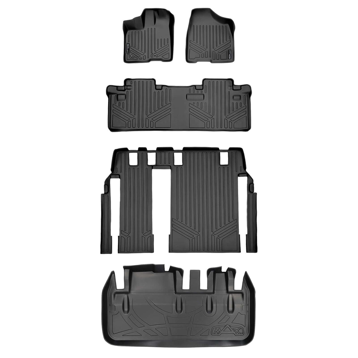 SMARTLINER Custom Fit for 2011-2012 Toyota Sienna (8 Passenger Model) - Smartliner USA