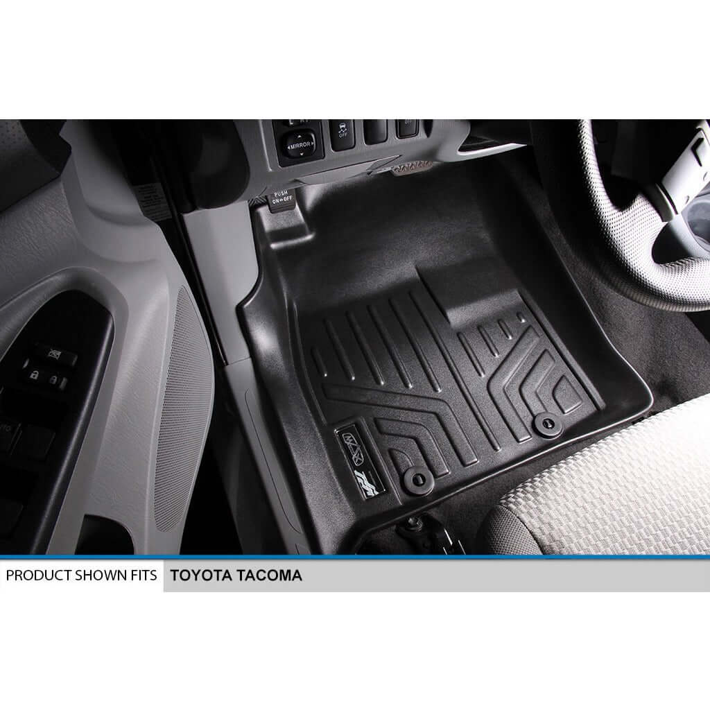 Smart Liner USA Motor Vehicle Interior Fittings Black / First Row Floor Mat Liner Set SMARTLINER Custom Fit Floor Liners For 2012-2015 Toyota Tacoma (Regular Cab)
