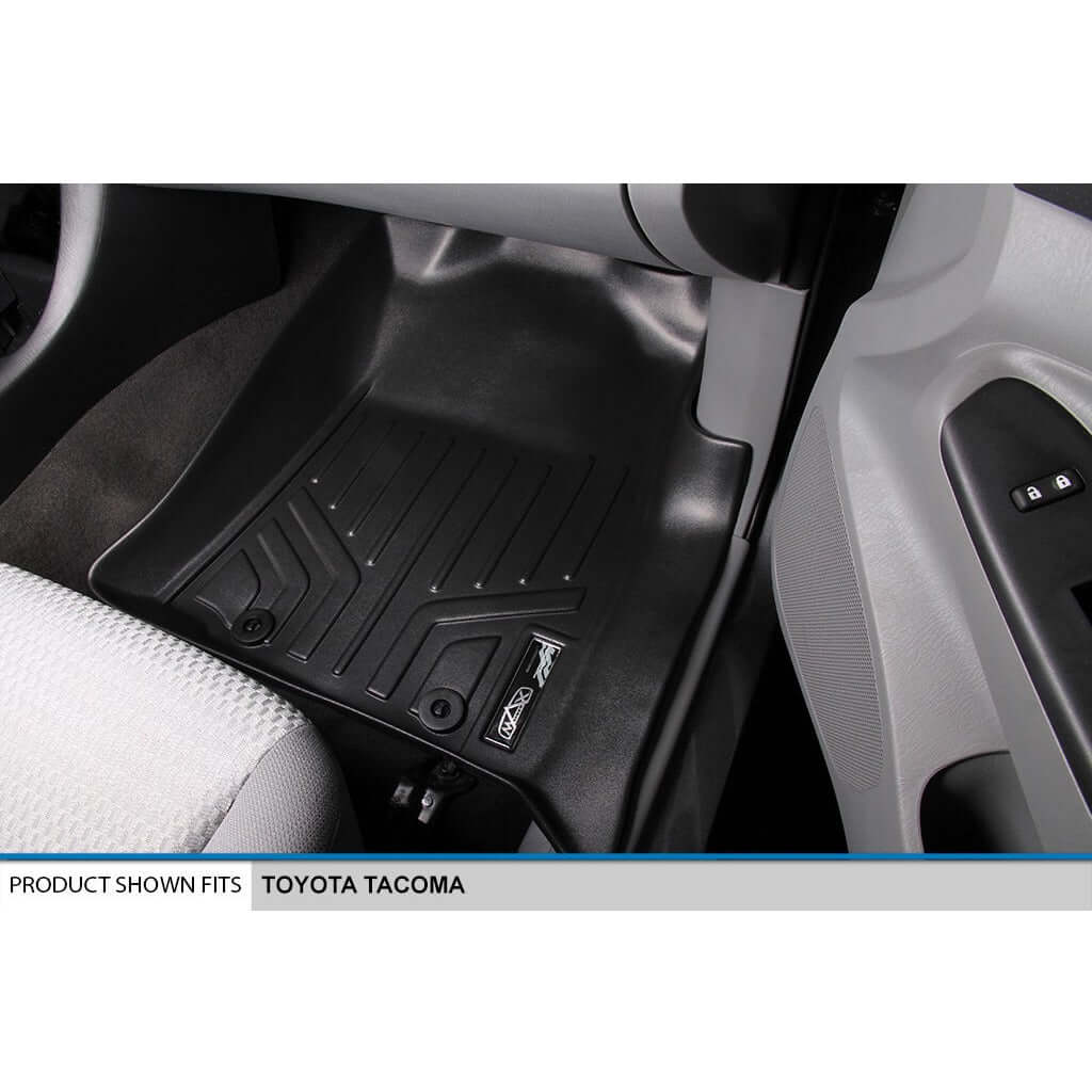 Smart Liner USA Motor Vehicle Interior Fittings Black / First Row Floor Mat Liner Set SMARTLINER Custom Fit Floor Liners For 2012-2015 Toyota Tacoma (Regular Cab)