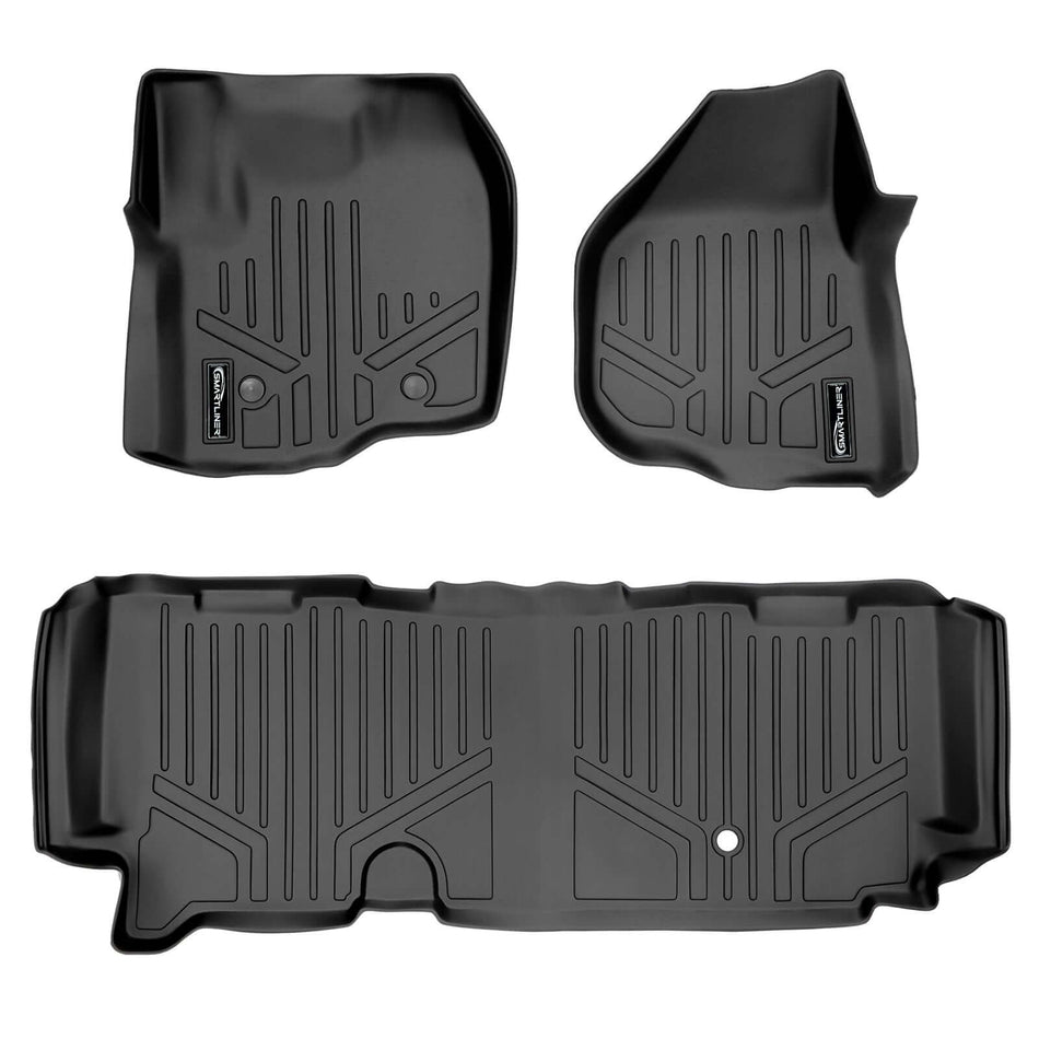 2012 Ford F-250 Floor Liners|Super Cab Models (W/Raised Footrest Not Over the hump)|SMARTLINER