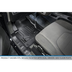 SMARTLINER Custom Fit Floor Liners For 2008-2021 Nissan Frontier Crew Cab with Dual Drivers Side Floor Posts