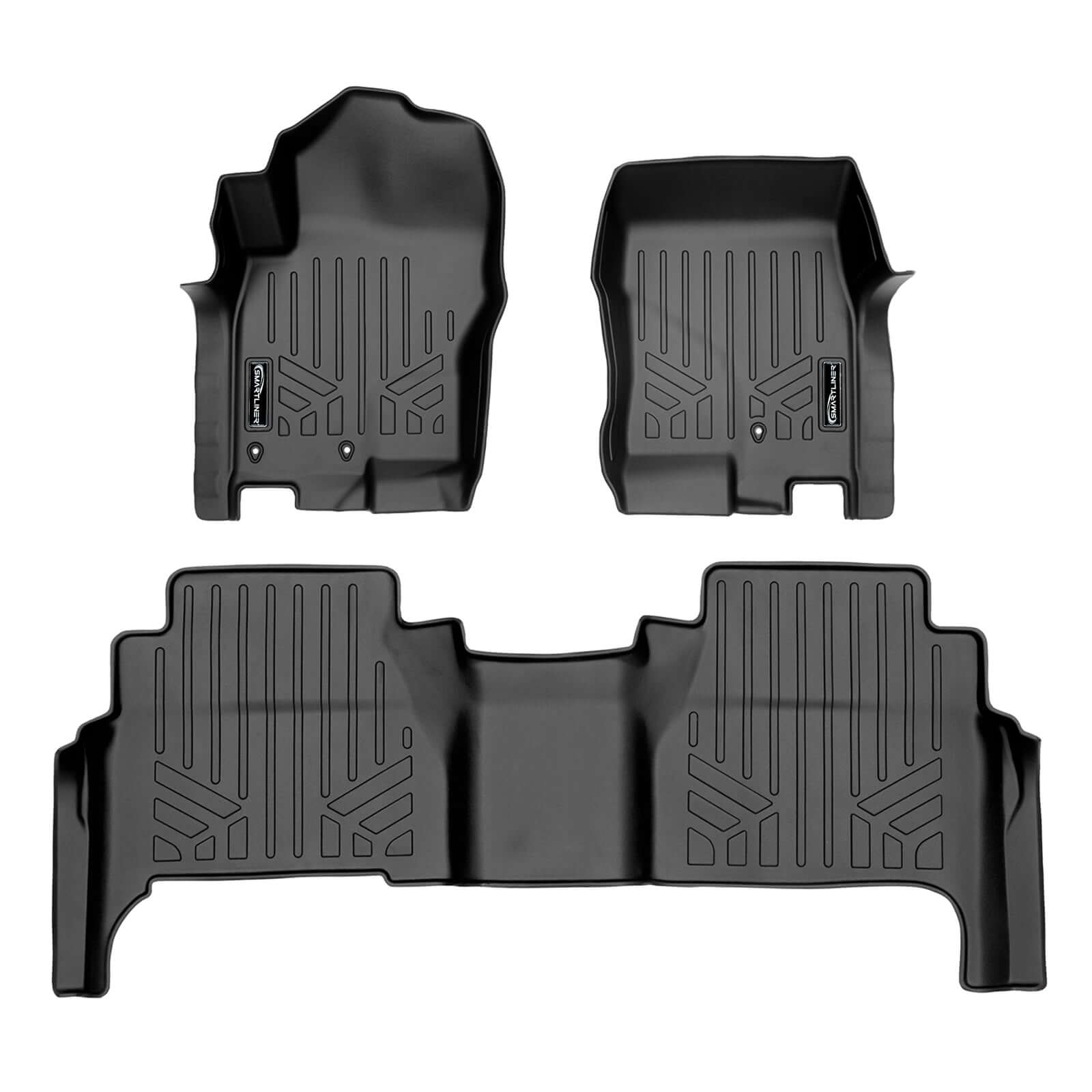 SmartCoverageâ„¢ Custom Fit Floor Liners For 2008-2021 Nissan Frontier Crew Cab with Dual Drivers Side Floor Posts