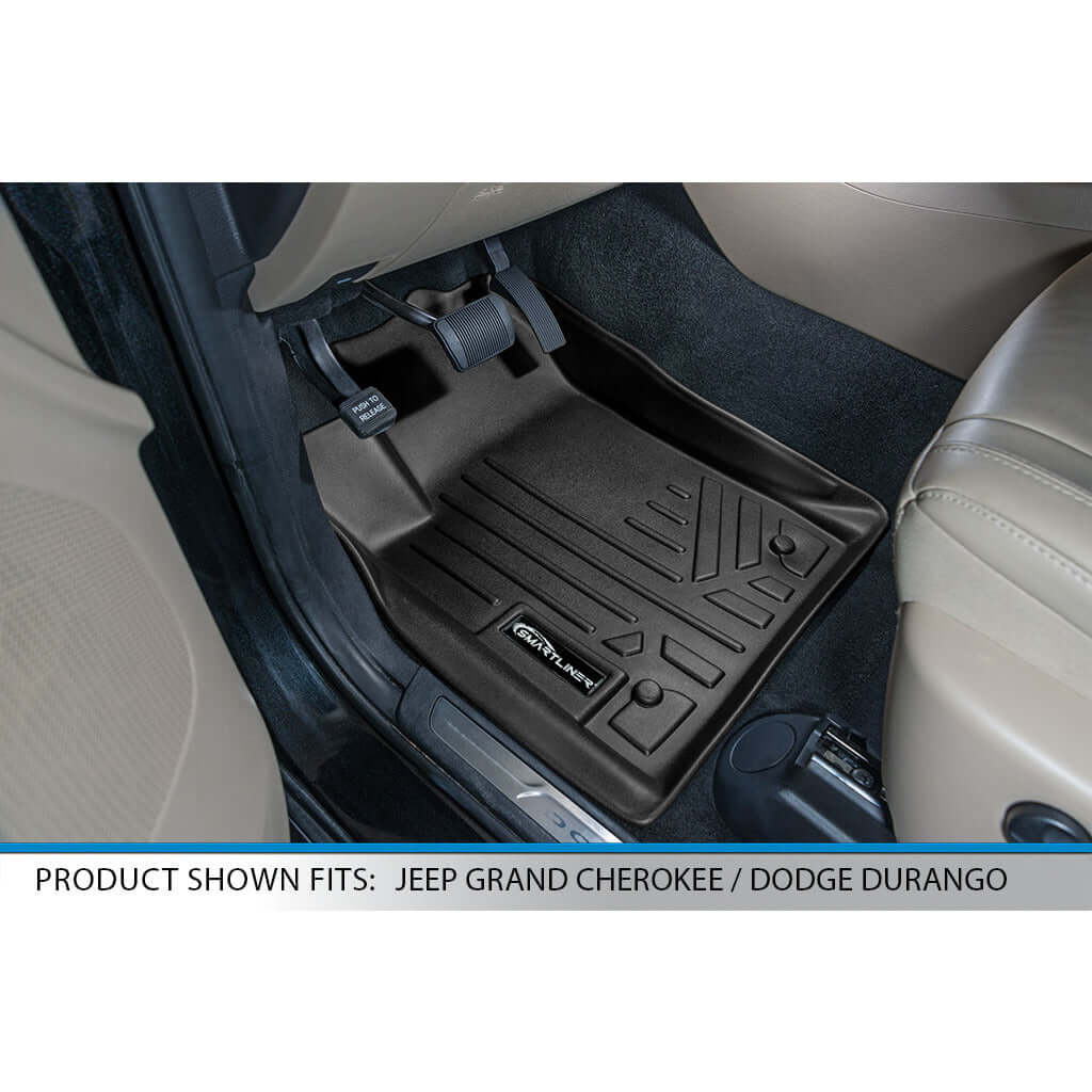 Smart Liner USA Motor Vehicle Interior Fittings Smart Trimâ„¢ Custom Fit Floor Liners For 2013-2016 Jeep Grand Cherokee (without 2nd Row Center Console)