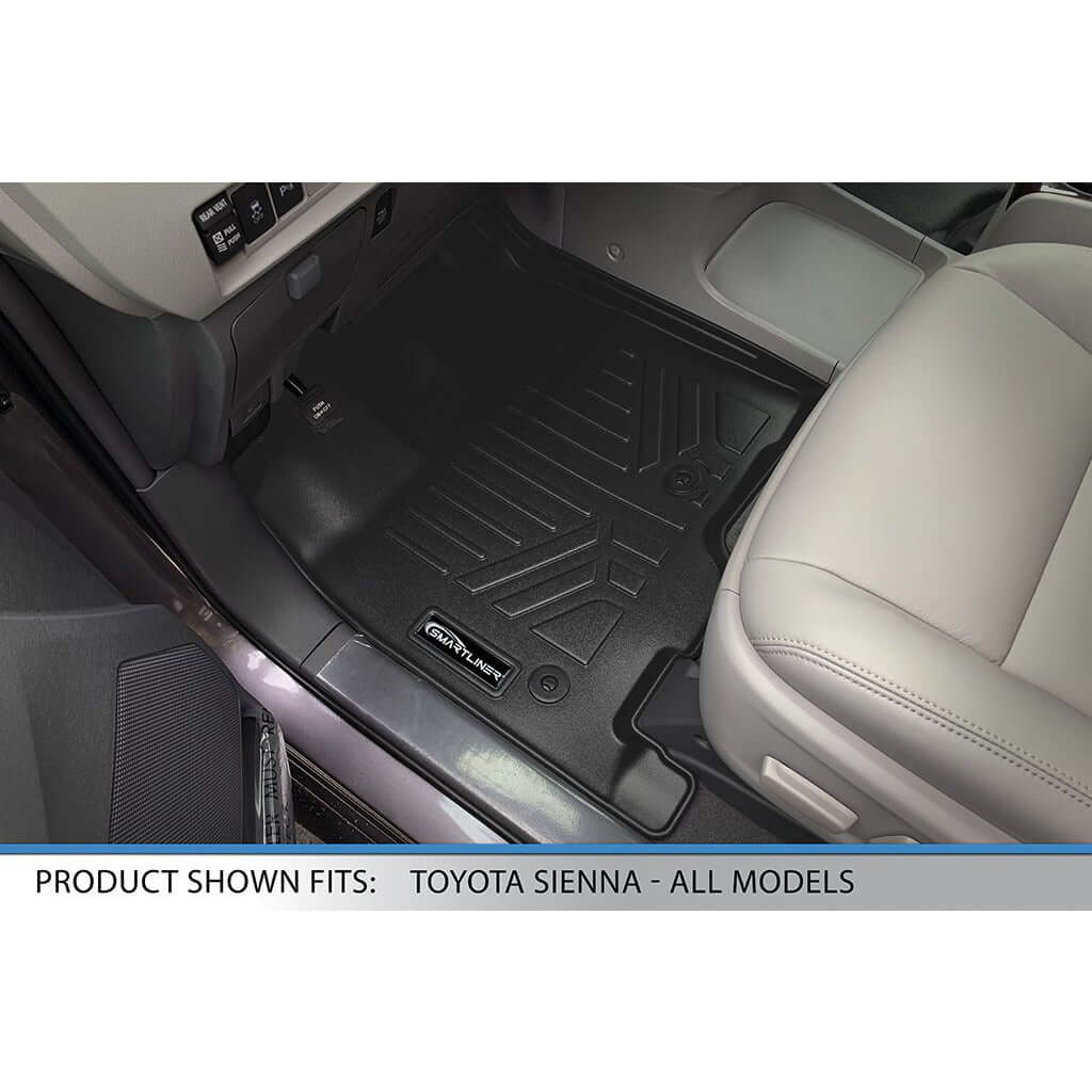 Smart Liner USA Motor Vehicle Interior Fittings SMARTLINER Custom Fit Floor Liners For 2013-2020 Toyota Sienna (8 Passenger Model)