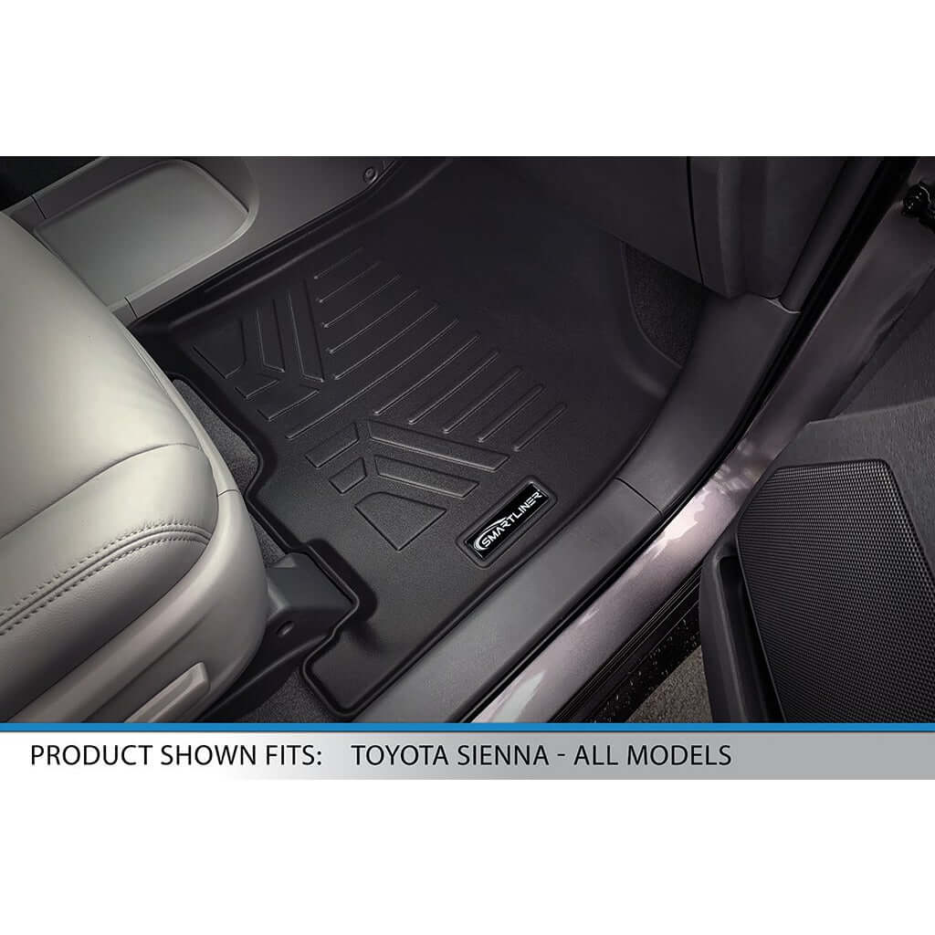 Smart Liner USA Motor Vehicle Interior Fittings SMARTLINER Custom Fit Floor Liners For 2013-2020 Toyota Sienna (8 Passenger Model)