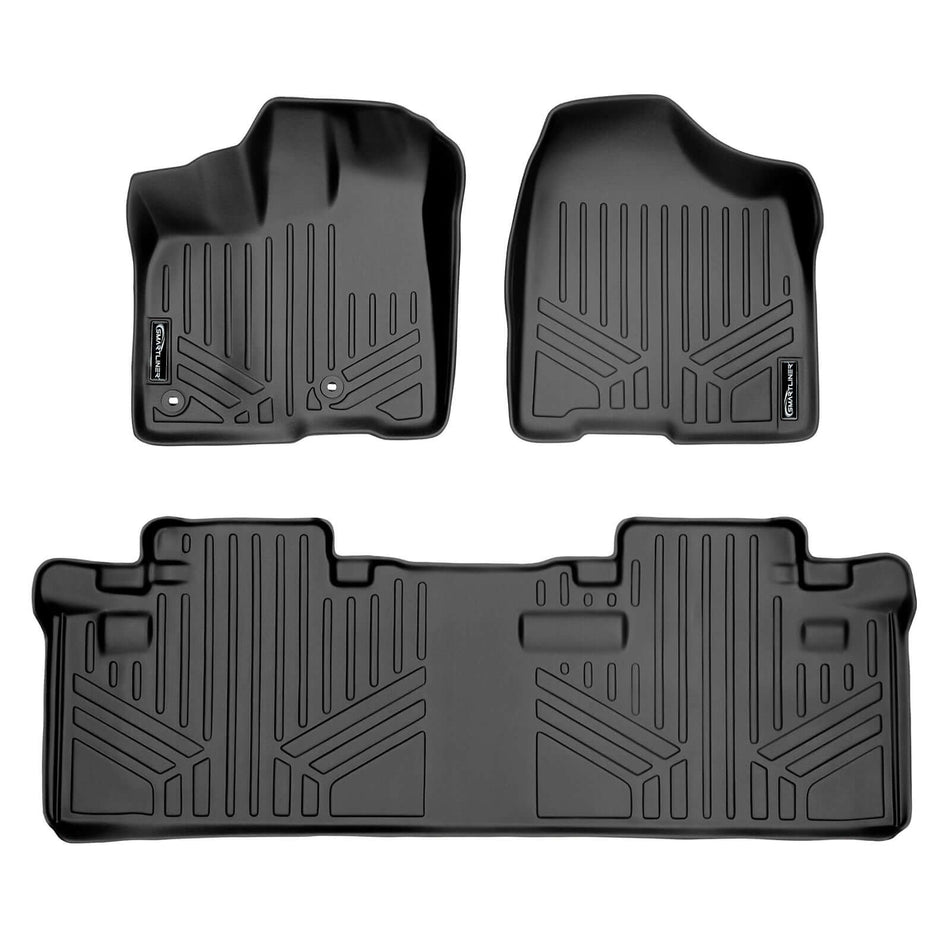 2013-2020 Toyota Sienna Floor Liners|8 Passenger Models (with cover for 2nd row sliding track)|SMARTLINER