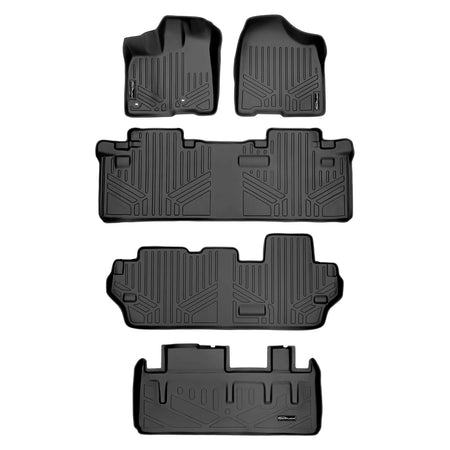 Smart Liner USA Motor Vehicle Interior Fittings Black / 3 Row Floor Mat Liner Set & Cargo Liner Behind the 3rd Row SMARTLINER Custom Fit Floor Liners For 2013-2020 Toyota Sienna (8 Passenger Model)