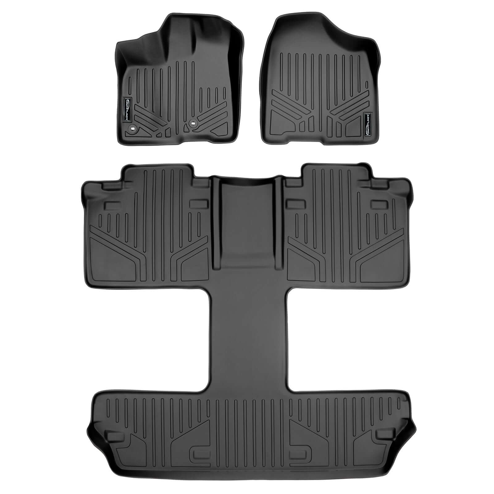 SMARTLINER Custom Fit for 2013 2020 Sienna 7 Passenger Model with Power Folding 3rd Row Seats - Smartliner USA