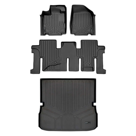 Smart Liner USA Motor Vehicle Interior Fittings Black / 2 Row Floor Mat Liner Set & Cargo Liner Behind the 2nd Row SMARTLINER Custom Fit Floor Liners For 2013-2020 Nissan Pathfinder / 2013 Infiniti JX35