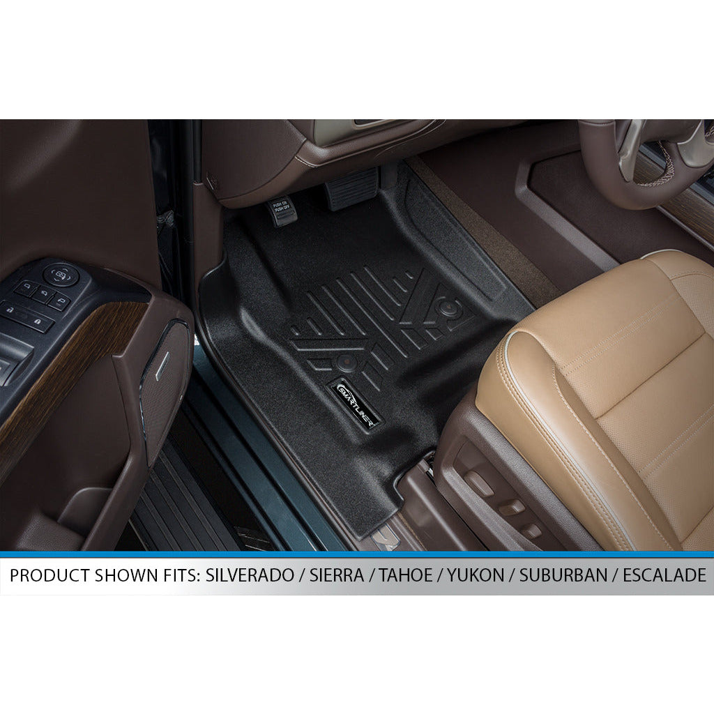 SMARTLINER Custom Fit Floor Liners For 2014-2018 Silverado/Sierra 1500 - 2015-2021 2500/3500 HD