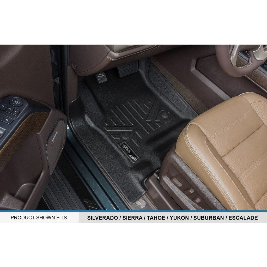 SMARTLINER Custom Fit Floor Liners For Double Cab 2014-2018 Silverado/Sierra 1500 - 2015-2021 2500/3500 HD