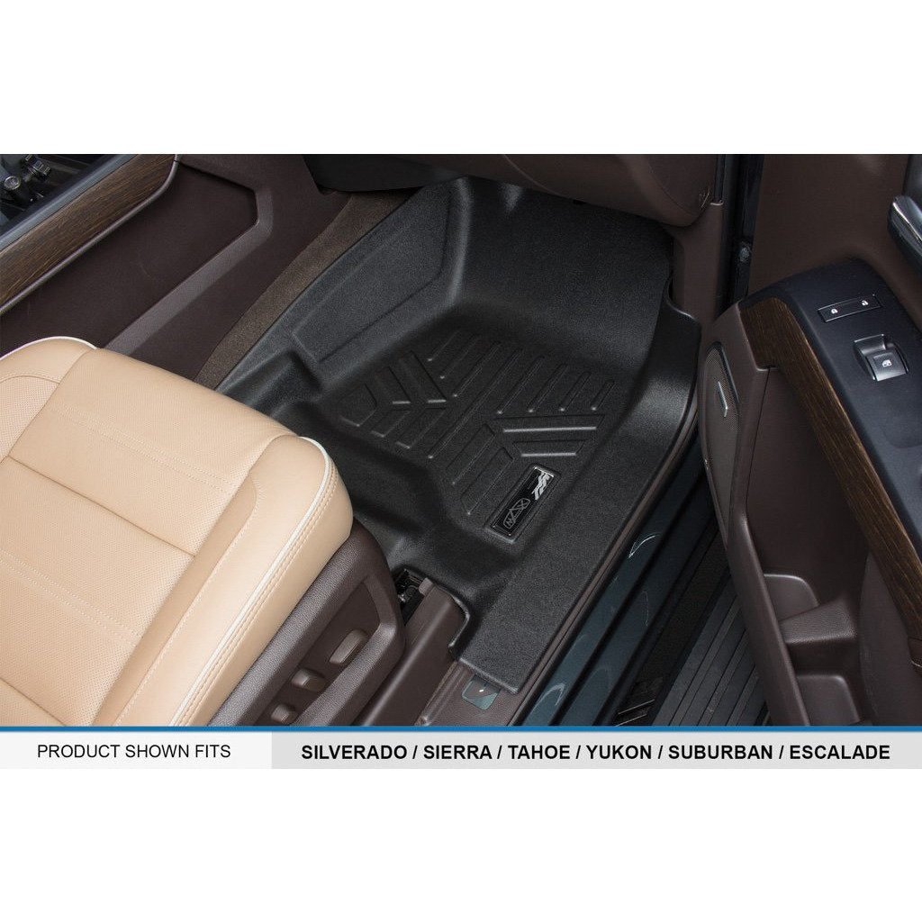 SMARTLINER Custom Fit Floor Liners For Crew Cab 2014-2018 Silverado/Sierra 1500 - 2015-2021 2500/3500 HD