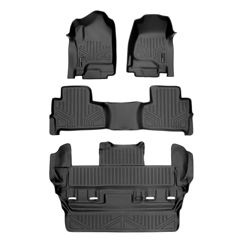 2015-2020 Chevrolet Tahoe Floor Liners|7 Passenger Models (Trimline for bench seats)|SMARTLINER