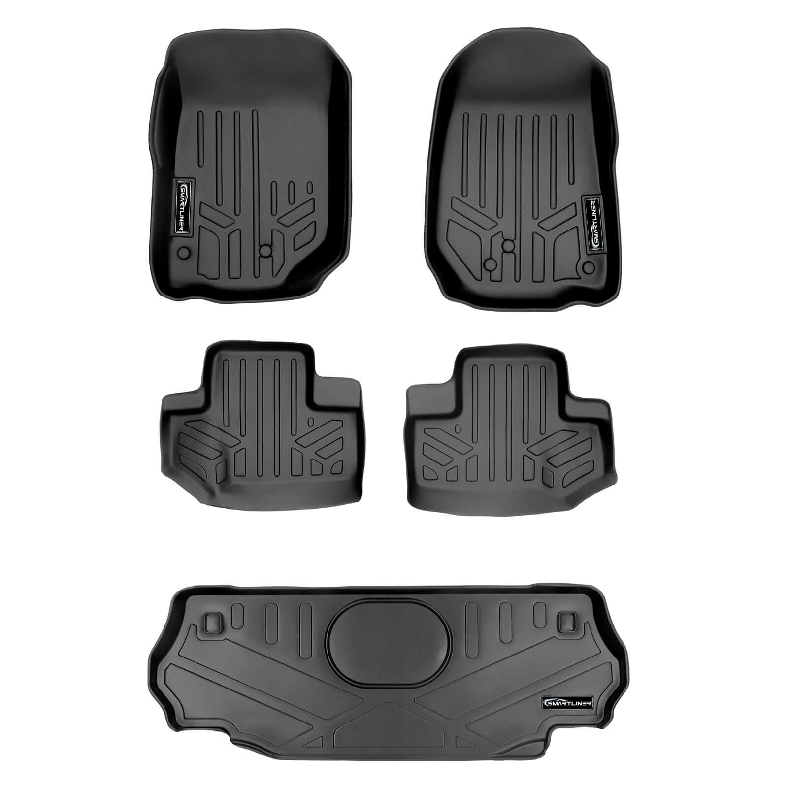 SMARTLINER Custom Fit Floor Liners For 2011-2013 Jeep Wrangler 2-Door Models Only