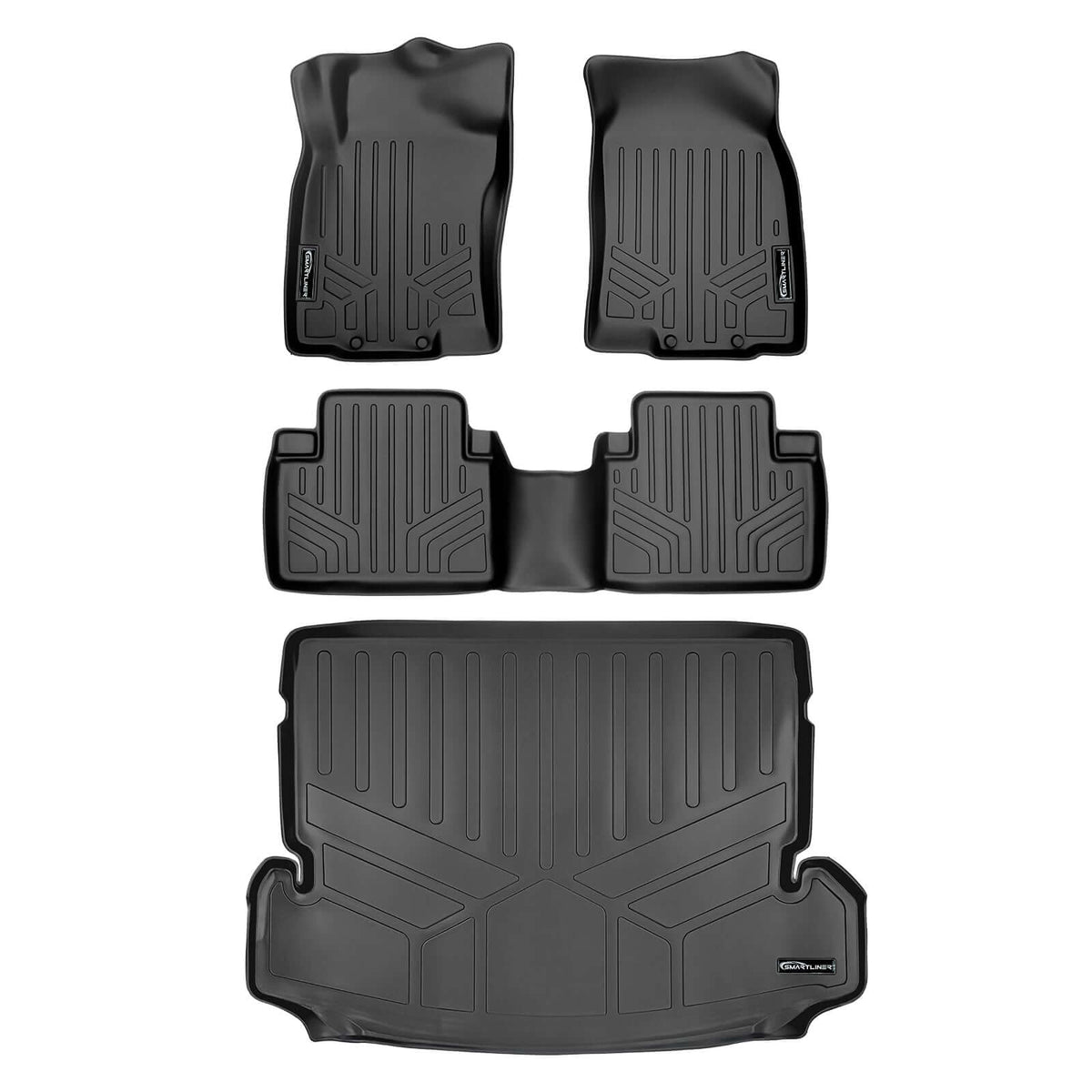 Smart Liner USA Motor Vehicle Interior Fittings Black / 2 Row Floor Mat Liner Set & Cargo Liner Behind the 2nd Row SMARTLINER Custom Fit Floor Liners For 2014-2020 Nissan Rogue (with 3rd Row Seats)