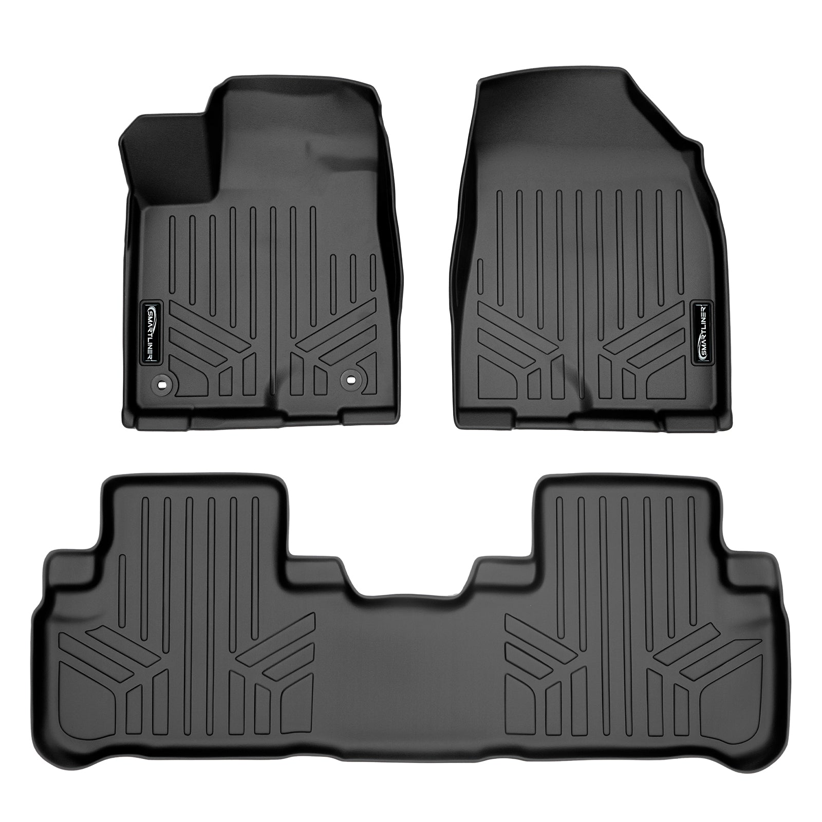 SMARTLINER Custom Fit Floor Liners For 2014-2019 Toyota Highlander with 2nd Row Bench Seat