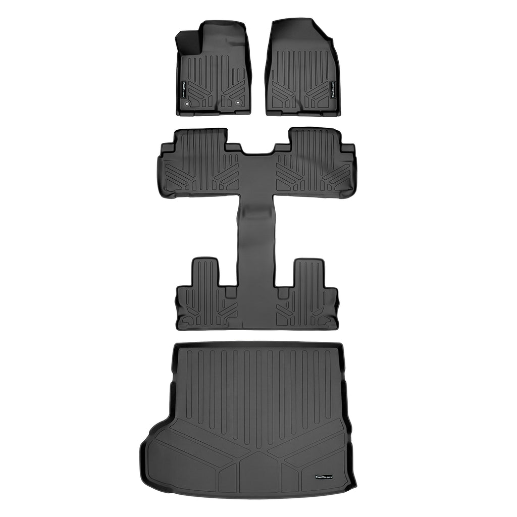 SMARTLINER Custom Fit Floor Liners For 2014-2019 Highlander with 2nd Row Bucket Seats (No Hybrid)