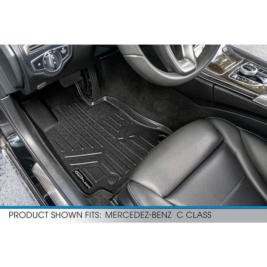 SMARTLINER Custom Fit Floor Liners For 2015-2021 Mercedes Benz C Class Sedan (No Hybrid Models)
