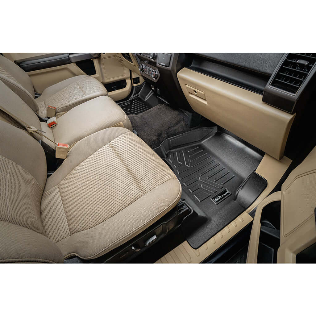 SmartCoverage™ Custom Fit Floor Liners For 2015-2024 Ford F-150 with 1st Row Bucket Seats & OEM 2nd Row Under Seat Storage