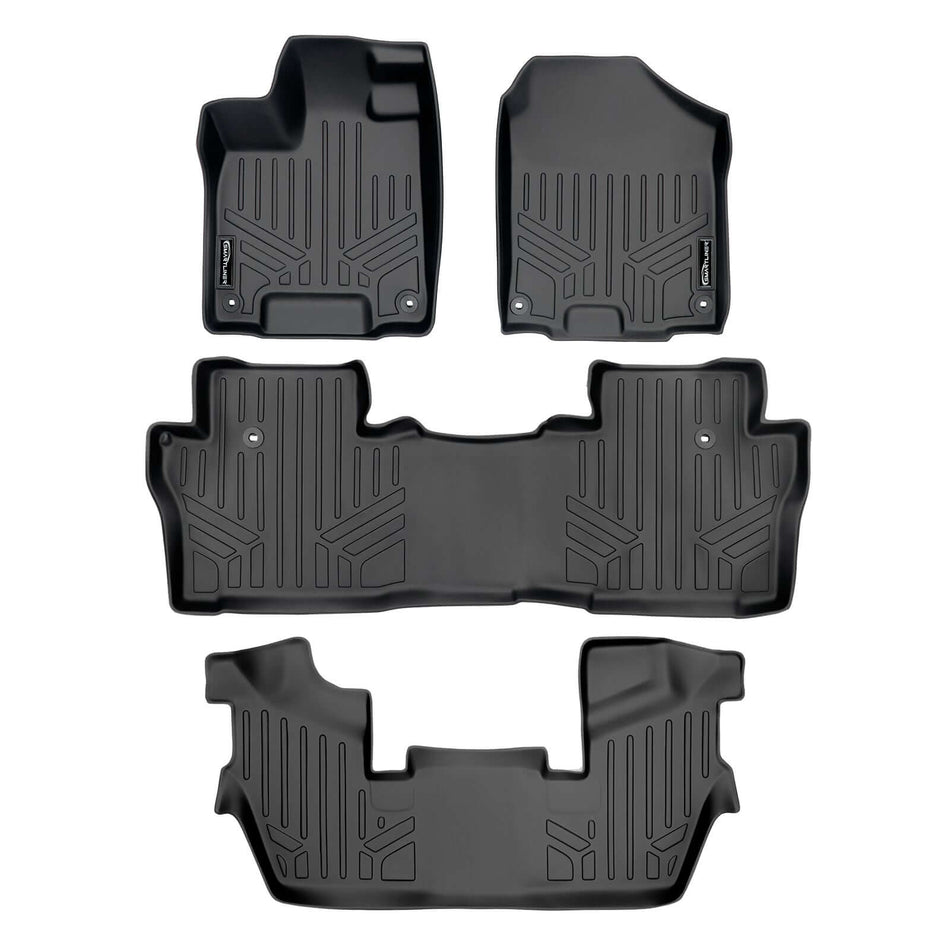 SMARTLINER 2016-2022 Honda Pilot Floor Liners (7 Passenger) – 1st row, 2nd row & 3rd row liners