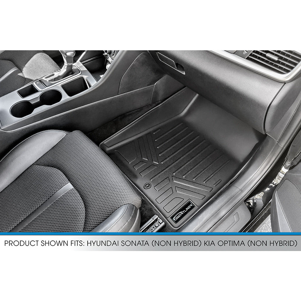 SMARTLINER Custom Fit Floor Liners For 2015-2021 Hyundai Sonata (Non Hybrid)/2016-2020 Kia Optima (Non Hybrid)