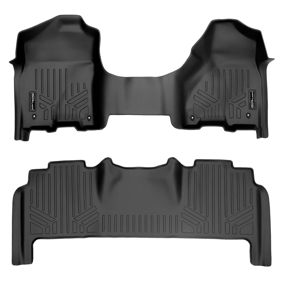 2012 Ram 2500 Floor Liners|Mega Cab Models (No PTO Kit, Over the Hump Coverage, Dual Driver/Passenger Hooks)|SMARTLINER