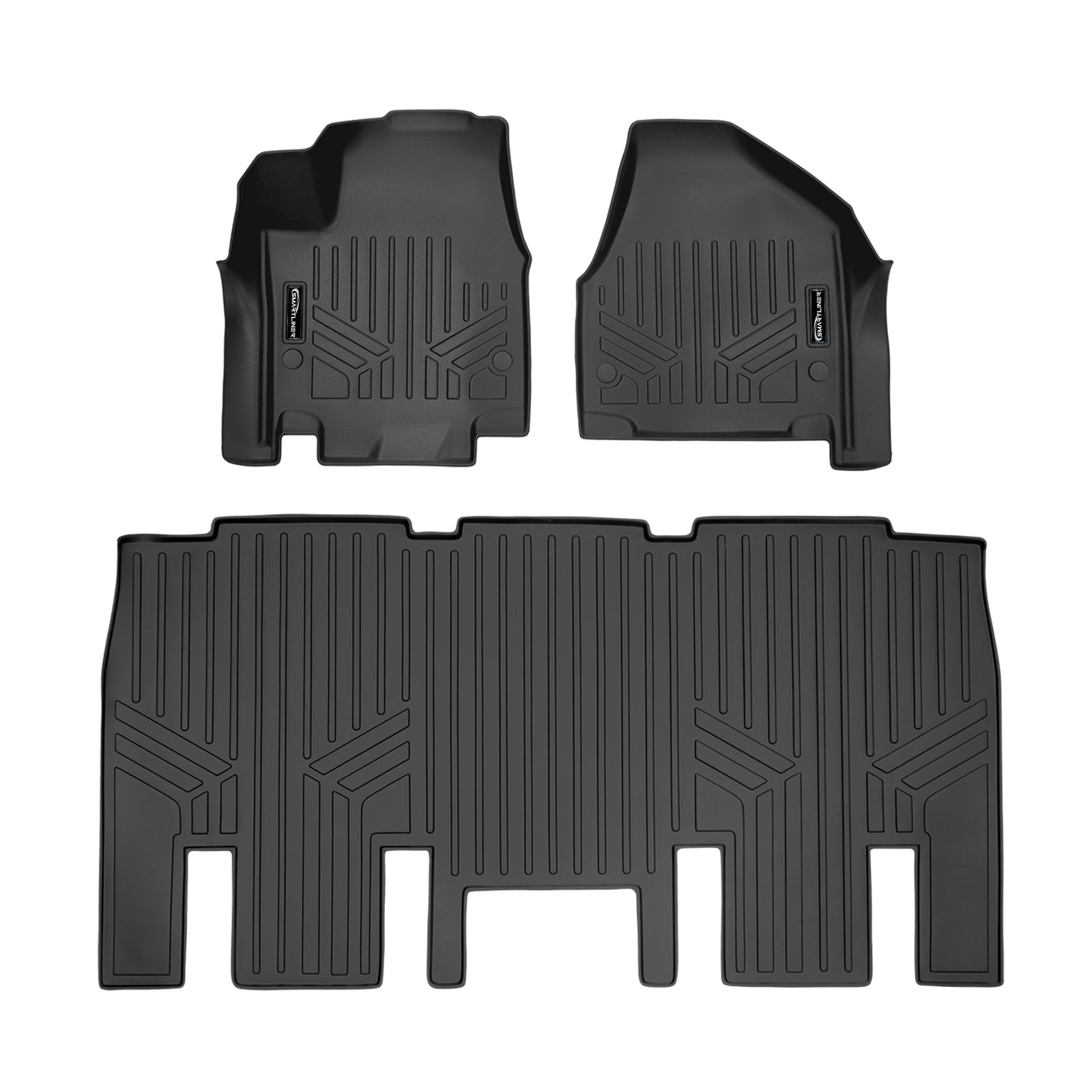 SMARTLINER Custom Fit Floor Liners For 2017-2020 Chrysler Pacifica with 2nd Row Bench Seats (8 Passenger Model)
