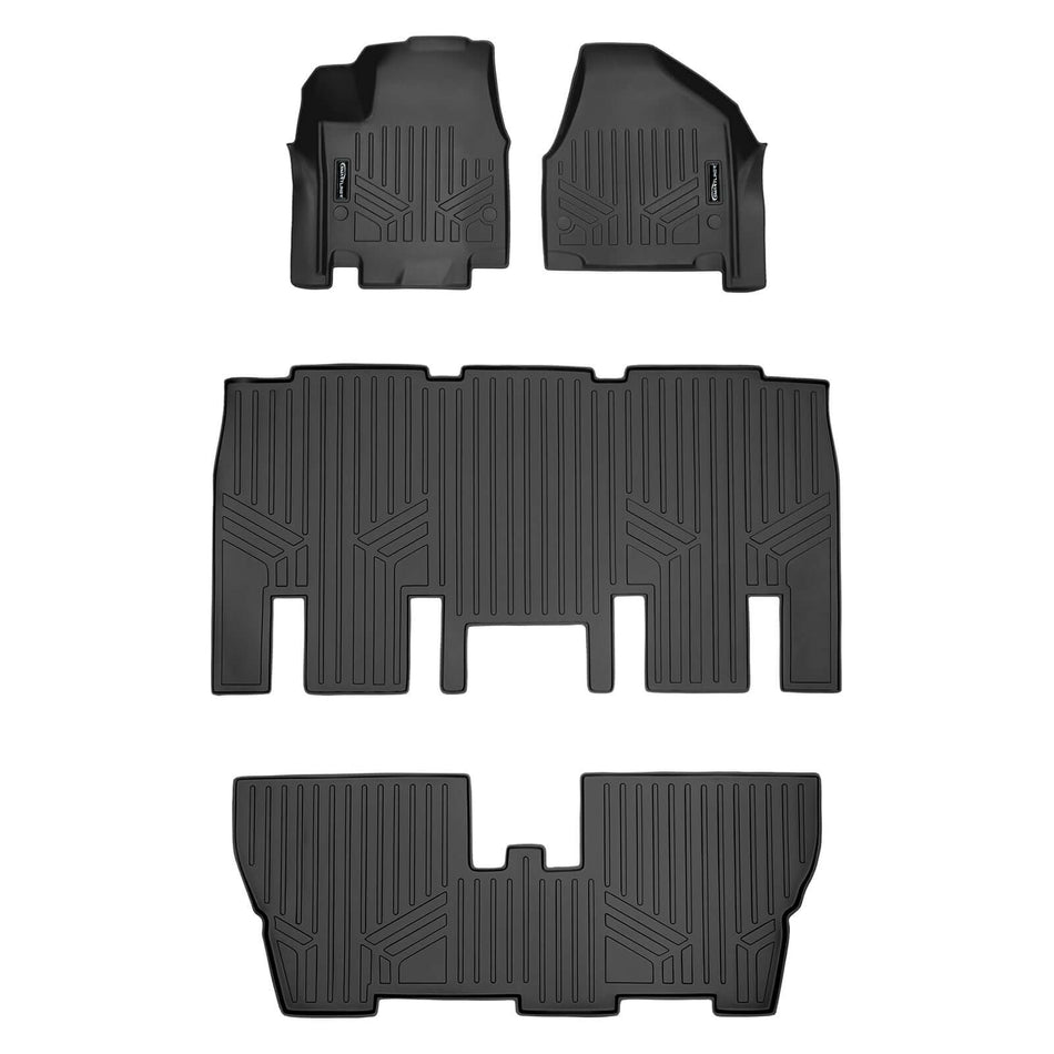 SMARTLINER 2017-2020 Chrysler Pacifica Floor Liners (8 Passenger) – 1st row, 2nd row & 3rd row liners