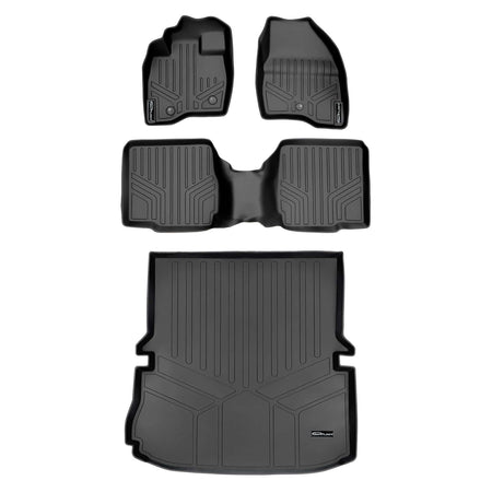 Smart Liner USA Motor Vehicle Interior Fittings Black / 2 Row Floor Mat Liner Set & Cargo Liner Behind the 2nd Row SMARTLINER Custom Fit Floor Liners For 2017-2019 Ford Explorer with 2nd Row Center Console