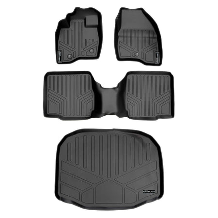 Smart Liner USA Motor Vehicle Interior Fittings Black / 2 Row Floor Mat Liner Set & Cargo Liner Behind the 3rd Row SMARTLINER Custom Fit Floor Liners For 2017-2019 Ford Explorer with 2nd Row Center Console