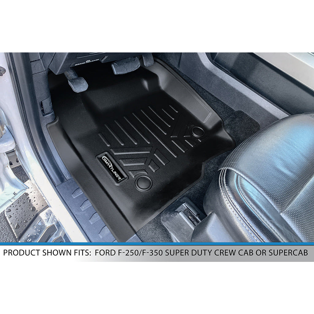SMARTLINER Custom Fit Floor Liners For 2017-2022 Ford F-250/F-350 SuperCab with 1st Row Bench Seat