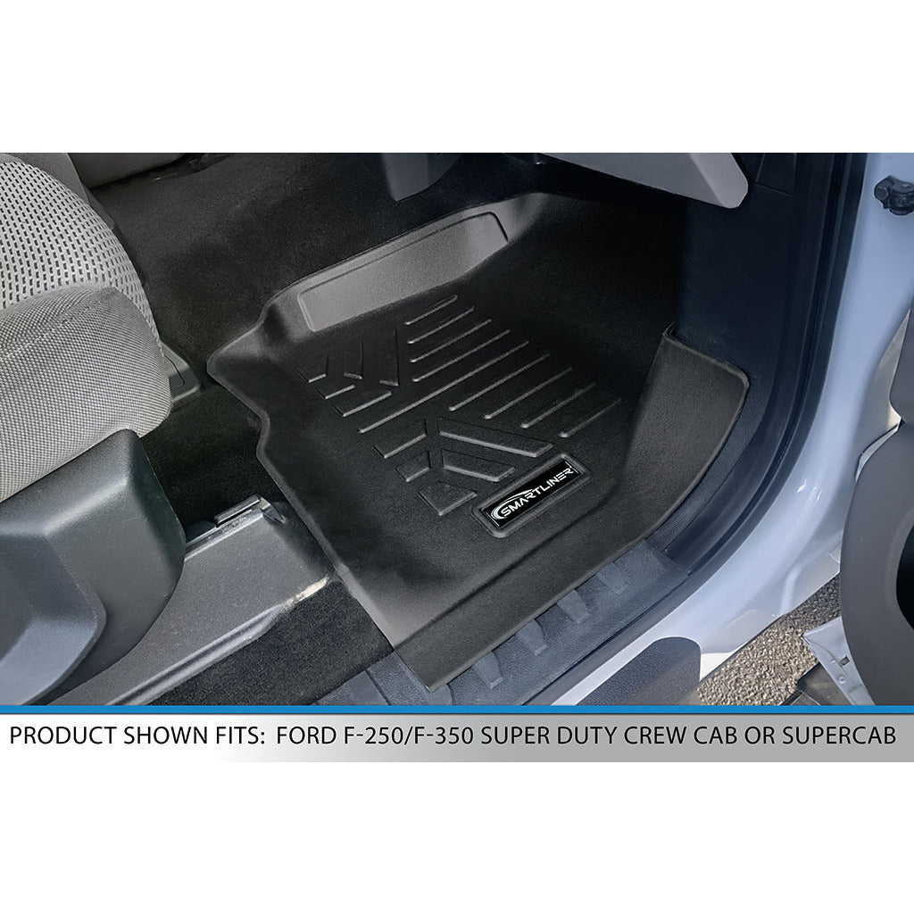 SMARTLINER Custom Fit Floor Liners For 2017-2024 Ford F-250/F-350 SuperCab with 1st Row Bucket Seats