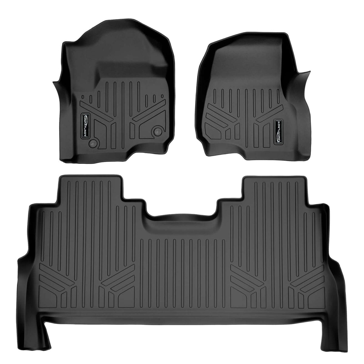 Smart Liner USA Motor Vehicle Interior Fittings Black / 2 Row Floor Mat Liner Set SMARTLINER Custom Fit Floor Liners For 2017-2025 Ford F-250/F-350 Super Duty Crew Cab with 1st Row Bucket Seats