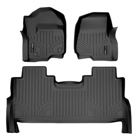 Smart Liner USA Motor Vehicle Interior Fittings Black / 2 Row Floor Mat Liner Set SMARTLINER Custom Fit Floor Liners For 2017-2025 Ford F-250/F-350 Super Duty Crew Cab with 1st Row Bucket Seats
