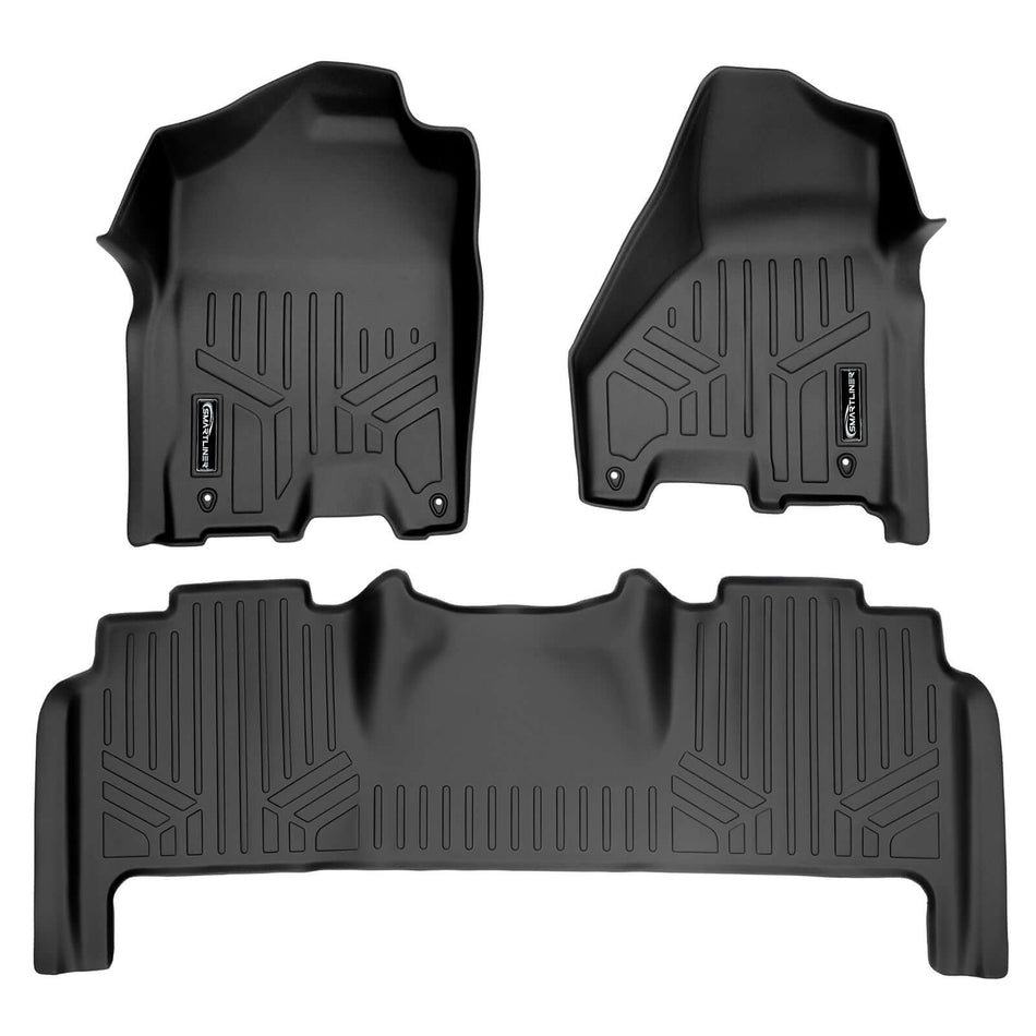 2012 Ram 2500 Floor Liners|Mega Cab Models (No PTO Kit, No over the hump coverage, , Dual Driver/Passenger Hooks)|SMARTLINER