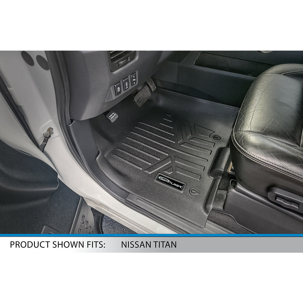 SMARTLINER Custom Fit Floor Liners For 2008-2015 Nissan Titan Crew Cab