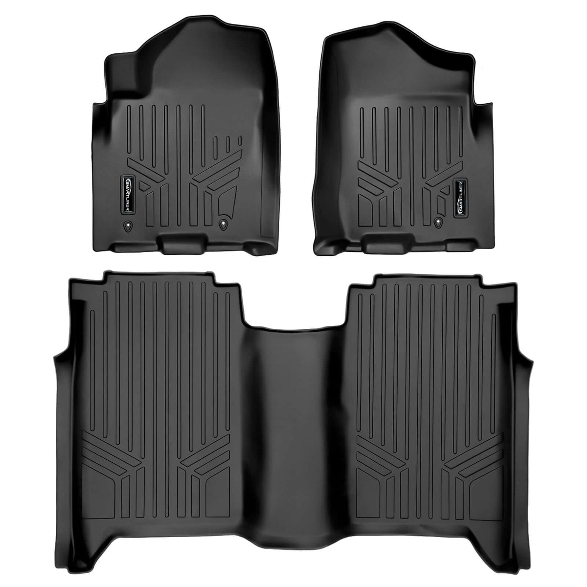 SMARTLINER 2008-2015 Nissan Titan Floor Liners (Crew Cab) – 1st row & 2nd row liners