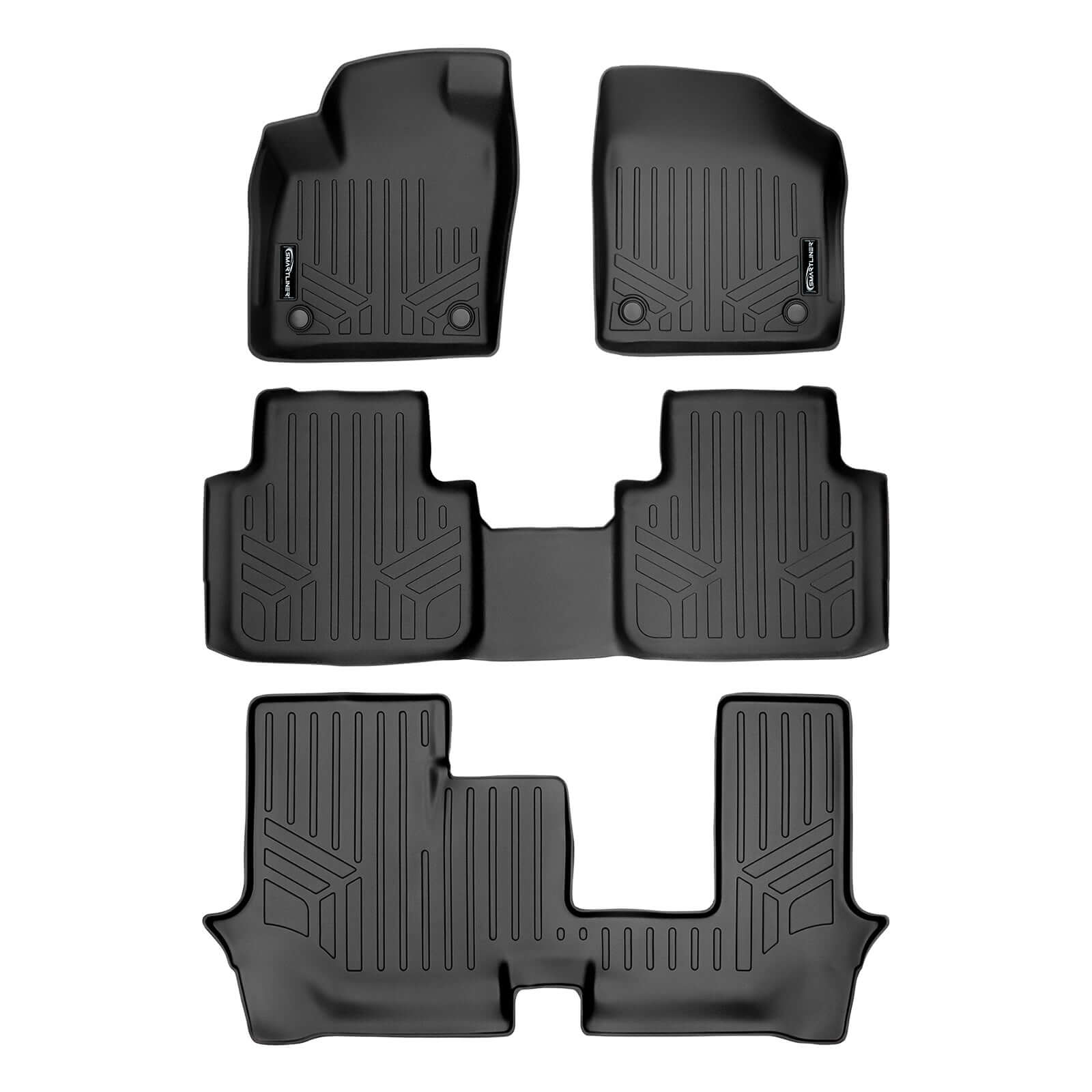SMARTLINER Custom Fit Floor Liners For 2018-2025 Atlas (with 2nd Row Bench Seat)