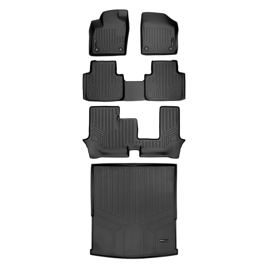 SMARTLINER Custom Fit Floor Liners For 2018-2024 Atlas (with 2nd Row Bench Seat without Fender Audio)