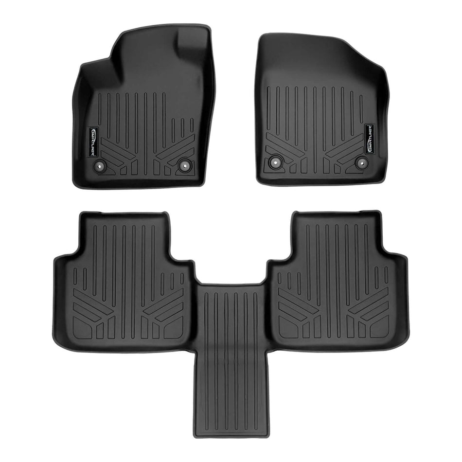 SMARTLINER 2018-2026 Volkswagen Atlas Floor Liners (6 Passenger) – 1st row & 2nd row liners