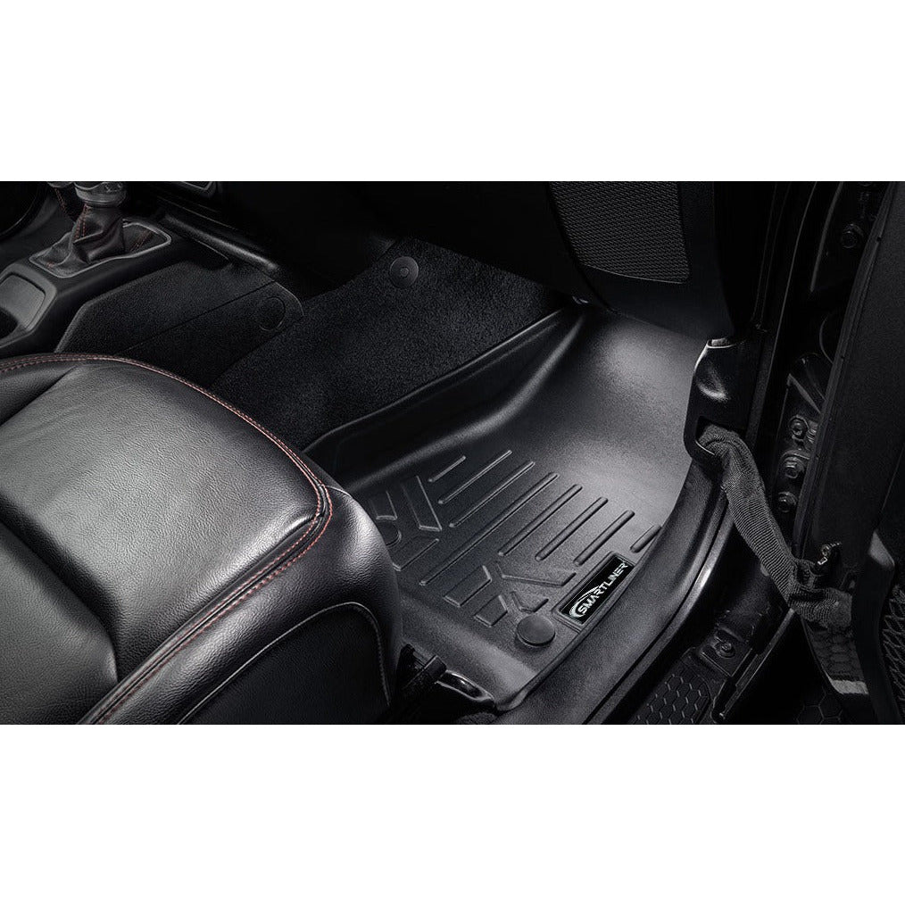 SMARTLINER Custom Fit Floor Liners For 2021-2024 Jeep Wrangler 4xe (With Trail-Rail system)