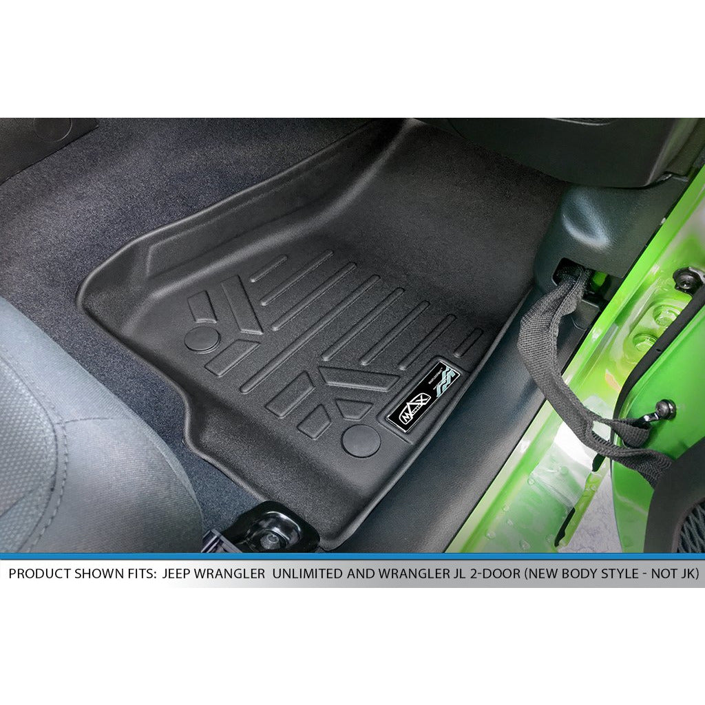 SMARTLINER Custom Fit Floor Liners For 2020-2023 Jeep Gladiator with Lockable Rear Underseat Storage